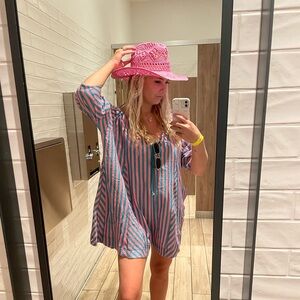 Free people inspired striped romper